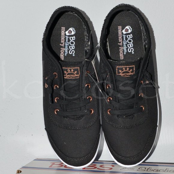 Skechers Women's BOBS B Cute Sneaker BLACK - Picture 5 of 8